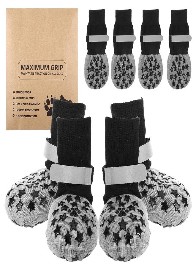 Hoohnnaa Dog Socks to Prevent Licking Paws, 2 Pairs Dog Grippy Socks for Hardwood Floors Anti Slip, Paw Covers to Prevent Licking for Senior Small Medium Large Dogs for Indoor Hardwood Floors (M) - Image 1